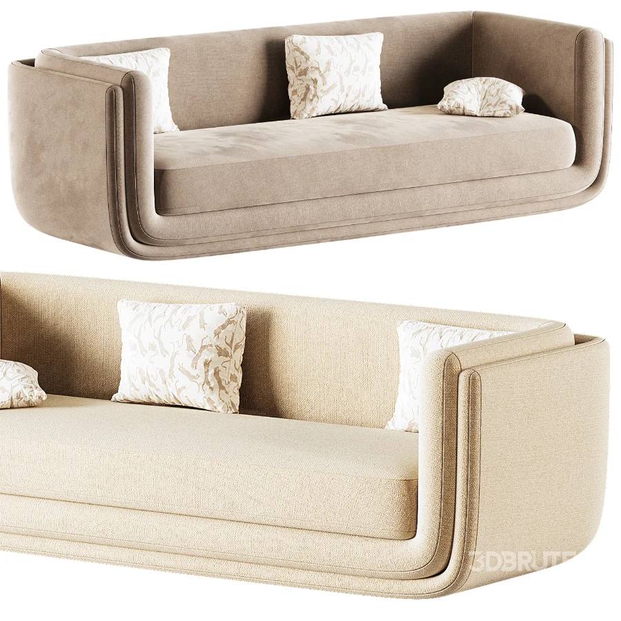 Clementine Dove Grey Woven 3 Seater Fabric Sofa Image 5