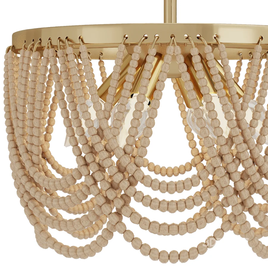 Pragati Boho Wood Beaded Light Image 2