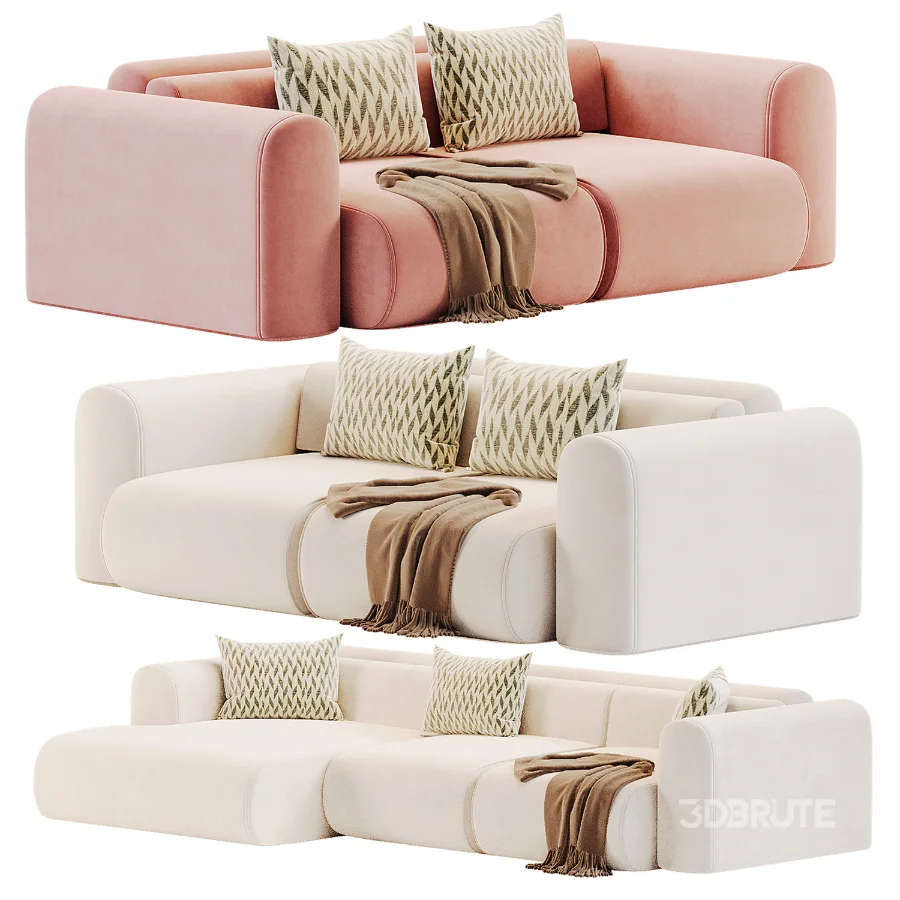 Modular sofa Mail3 Bucle Silver Image 7