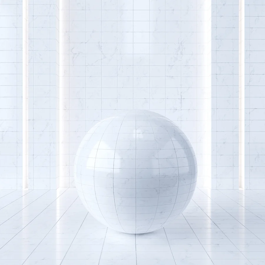 Marble Tile White Image 1