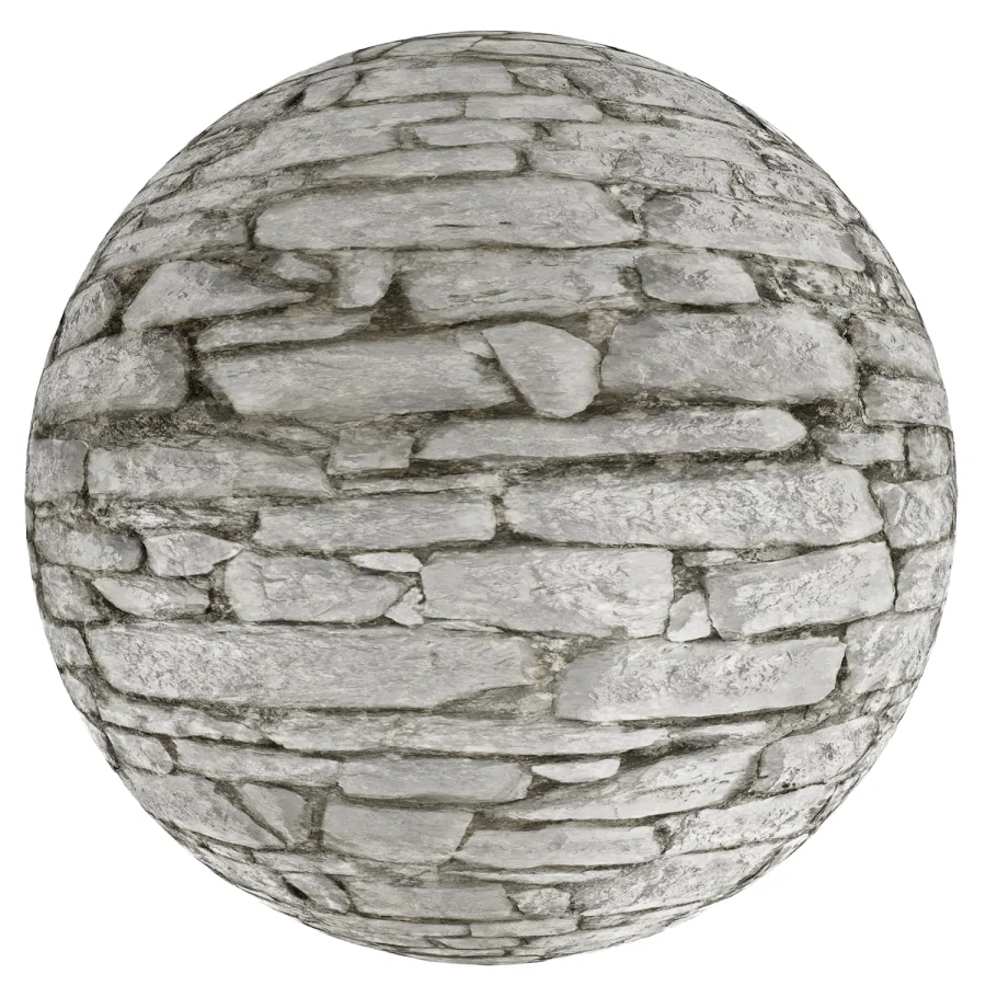 Stacked Stone Wall Image 1