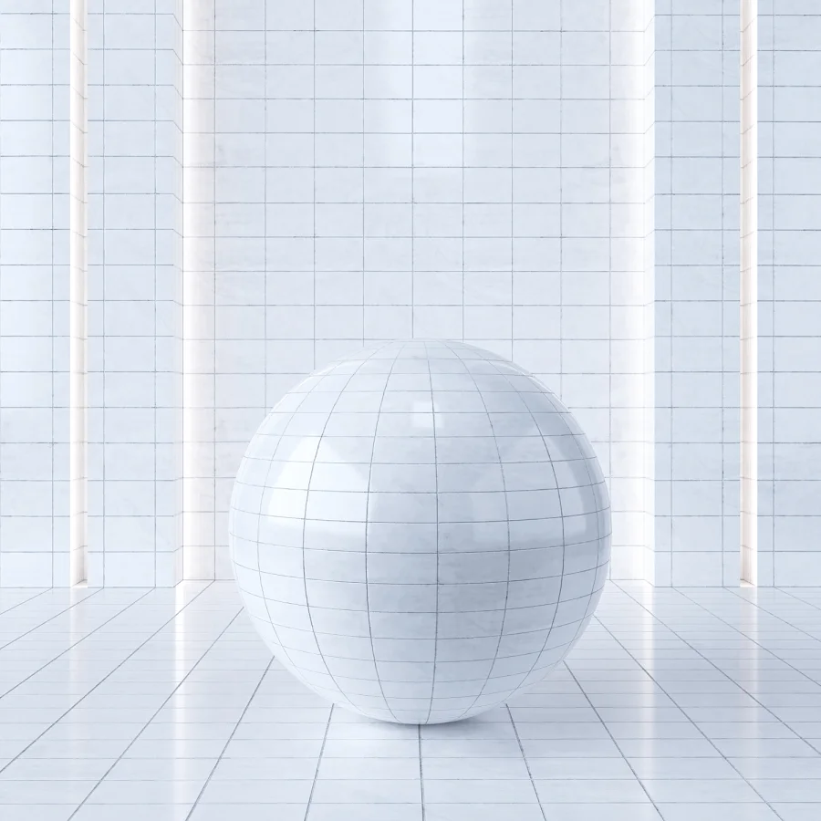 Marble Tile White Image 2