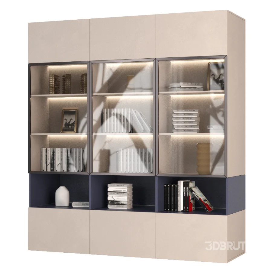 Bookcase with LED Lighting Image 1