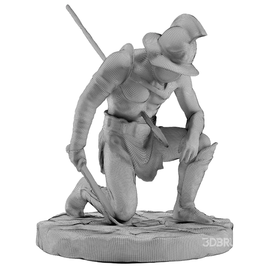 Ancient Roman Gladiator Warrior Statue Image 5
