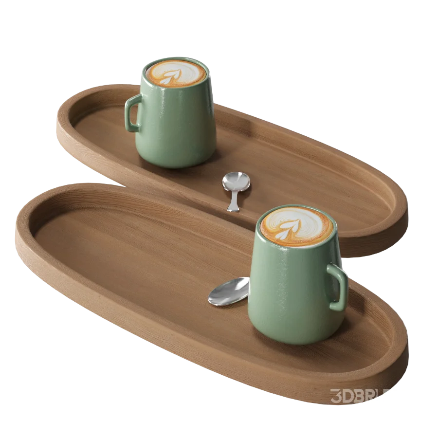 Coffee Cups on a Tray Image 1