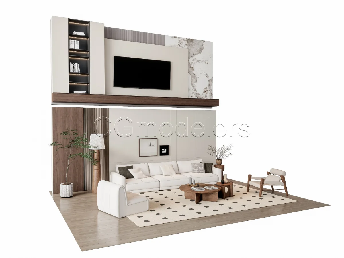 MODERN LUXURY LIVING ROOM SET 6 Image 18