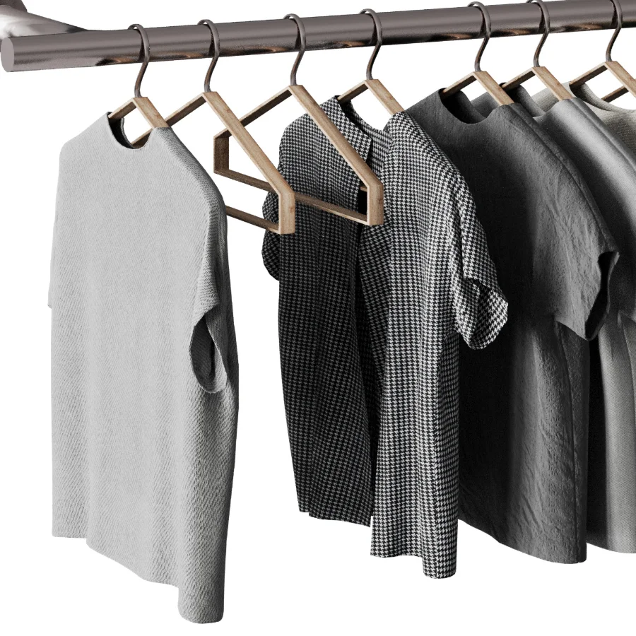 Wardrobe Clothing Set — Hangers, Folded Clothes Image 2