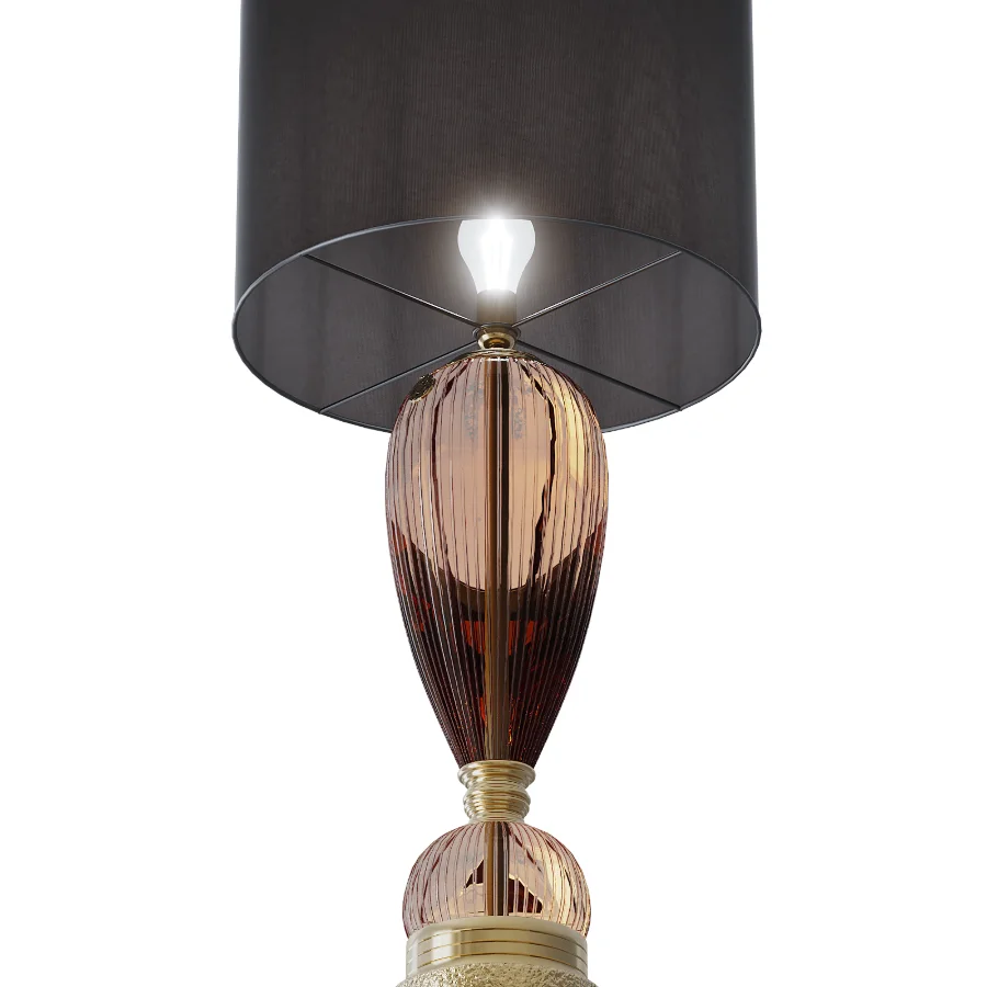 Boccadoro pearl-gold crystal table lamp Image 3