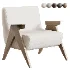 Casual White Lemon Color Emerald Green Arm Chair - Thumbnail 1