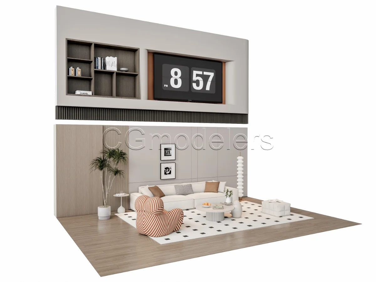 MODERN LUXURY LIVING ROOM SET 12 Image 4