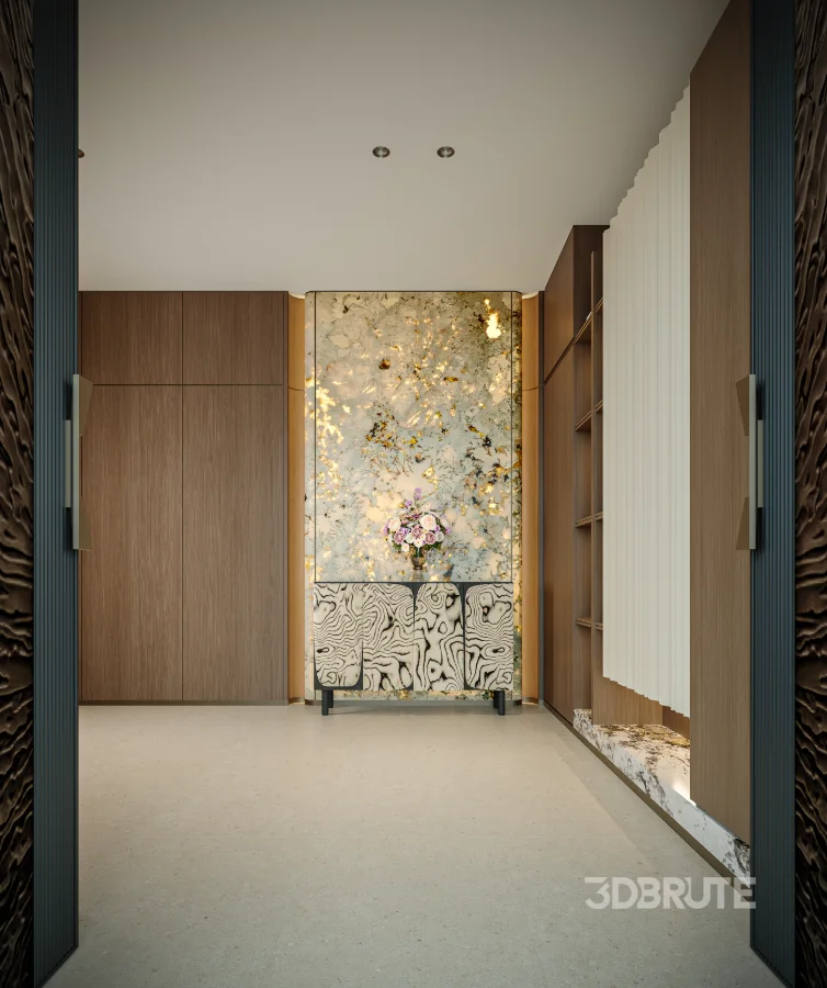 Modern villa living room and dining room interior Image 5