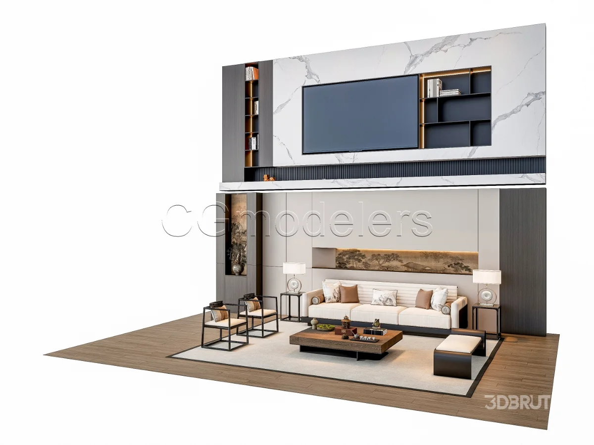 MODERN LUXURY LIVING ROOM SET 3 Image 2