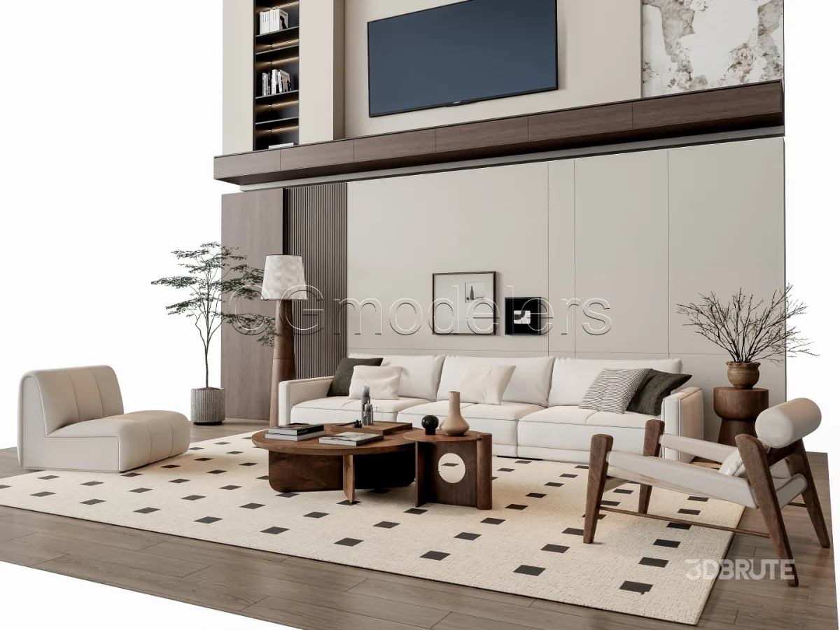 MODERN LUXURY LIVING ROOM SET 6 Image 5