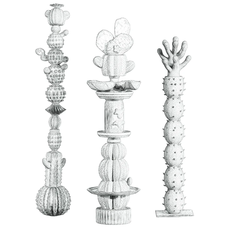 Cactus Sculpture set Image 3