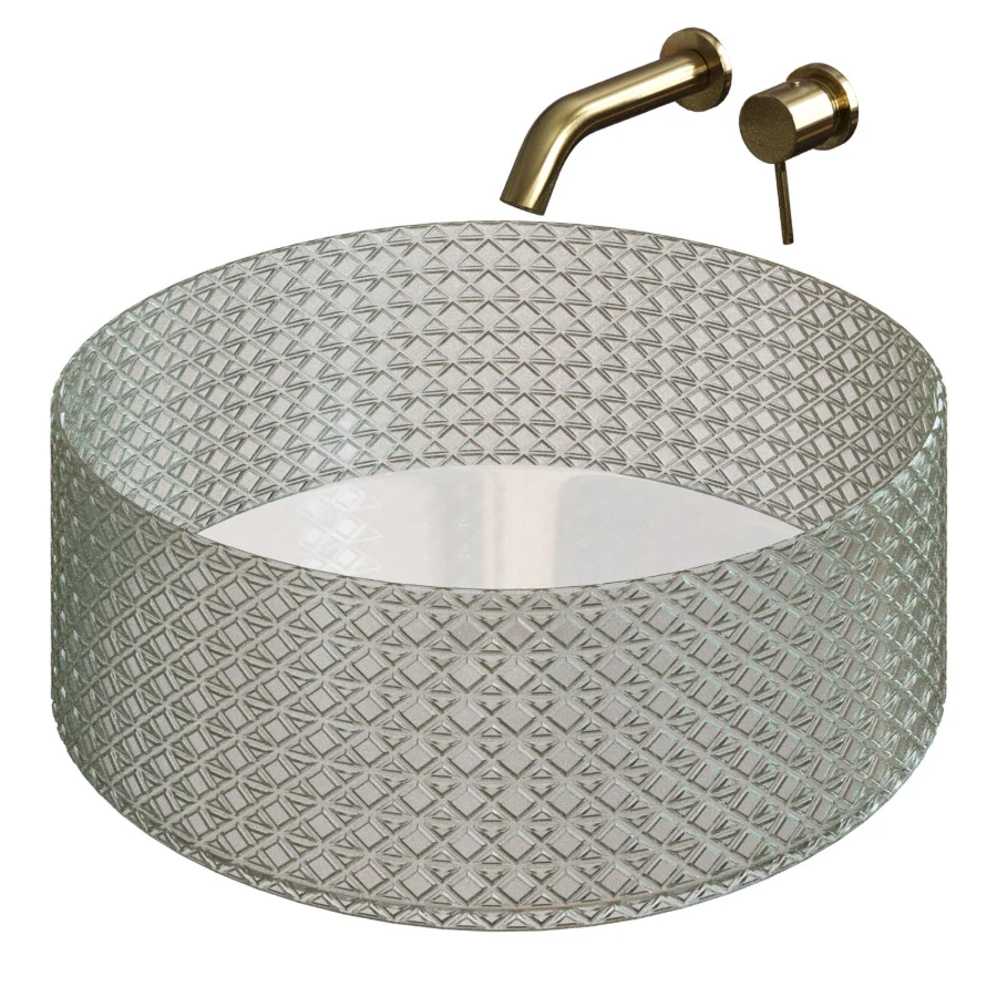 Glass Countertop Washbasin Image 1
