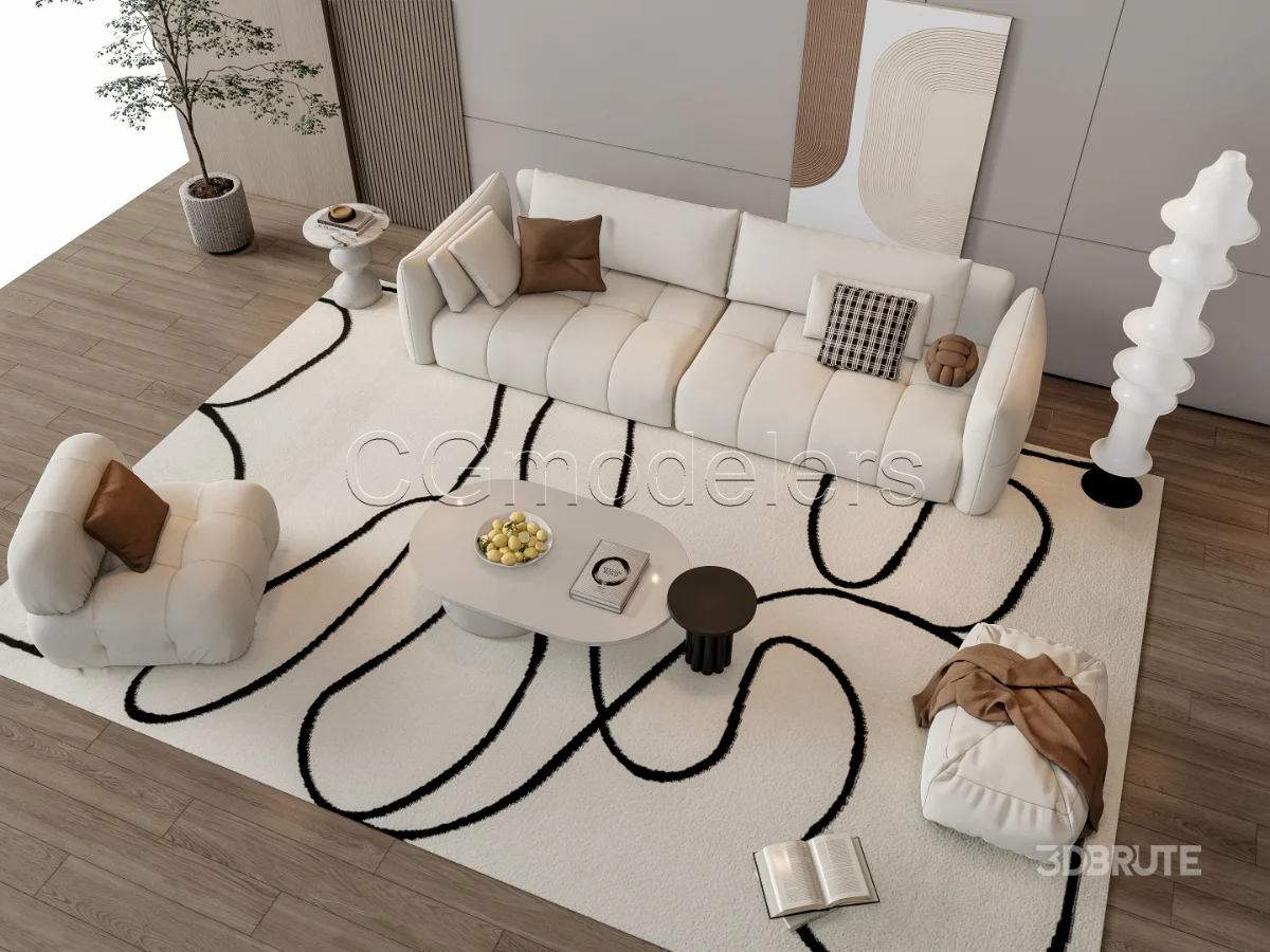 MODERN LUXURY LIVING ROOM SET 20 Image 17