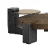 Rhuardhi Modern Round Wood Coffee Table with Accent End Table - Thumbnail 3