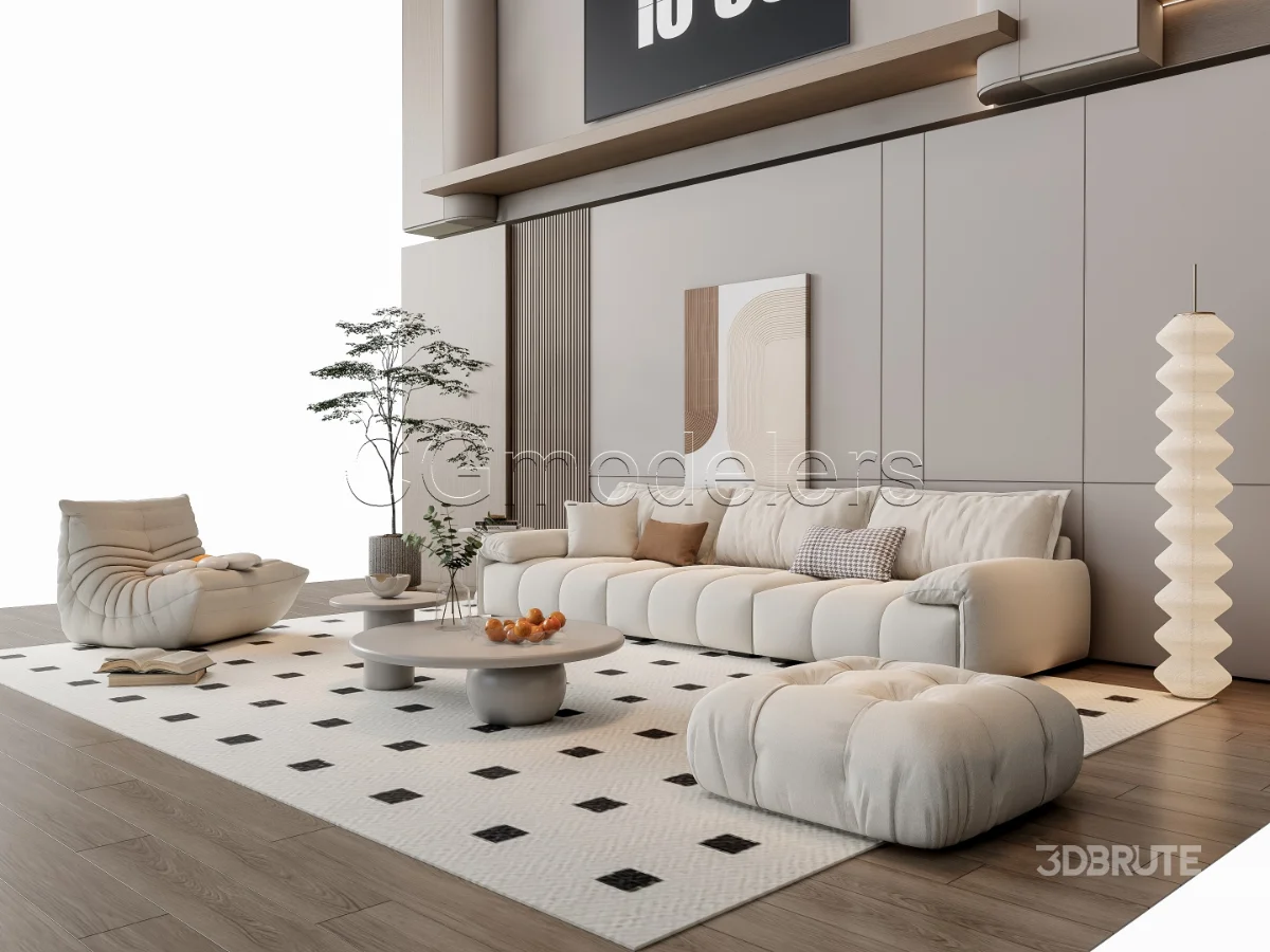 MODERN LUXURY LIVING ROOM SET 10 Image 4