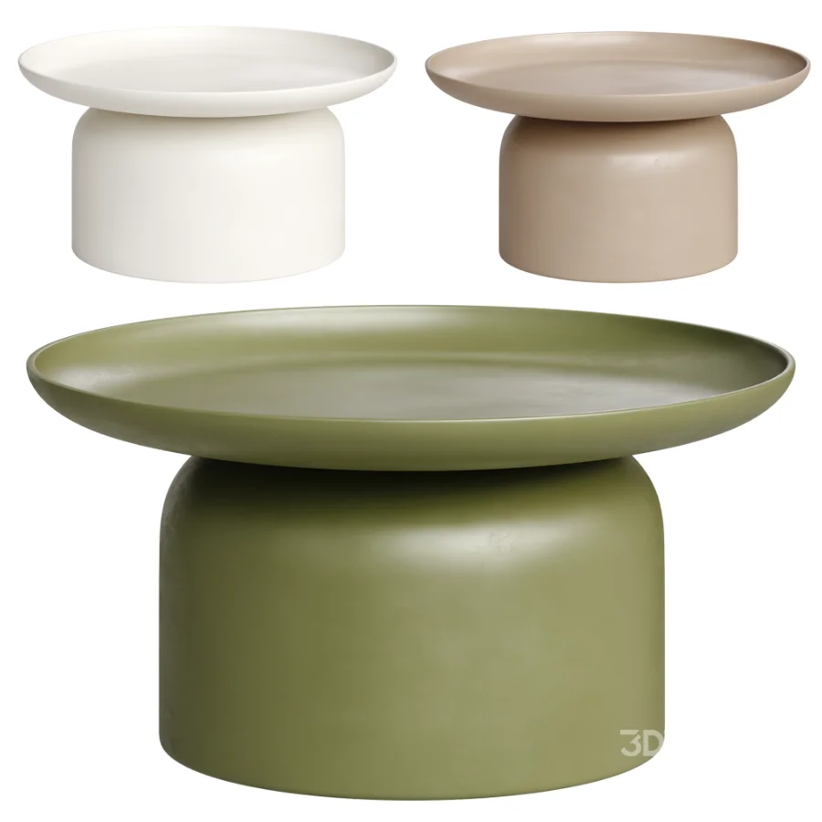 ARCOLA coffee table in ecru color, garden Image 2