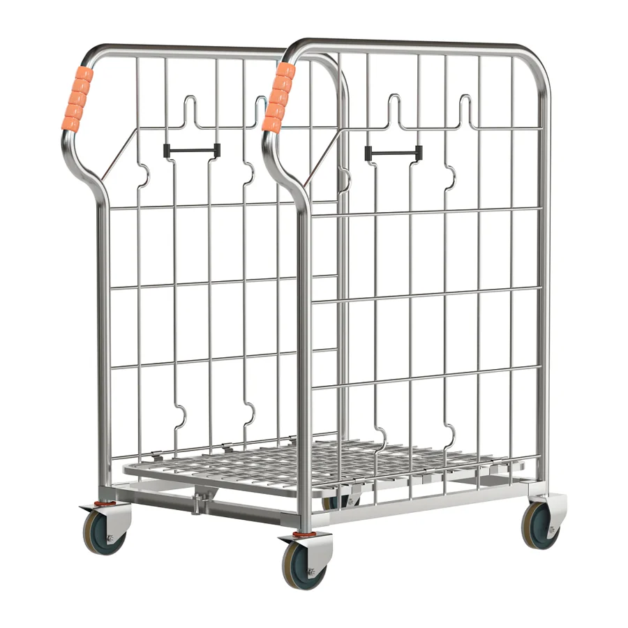 Compact Foldable Stock Cage Trolley Image 4