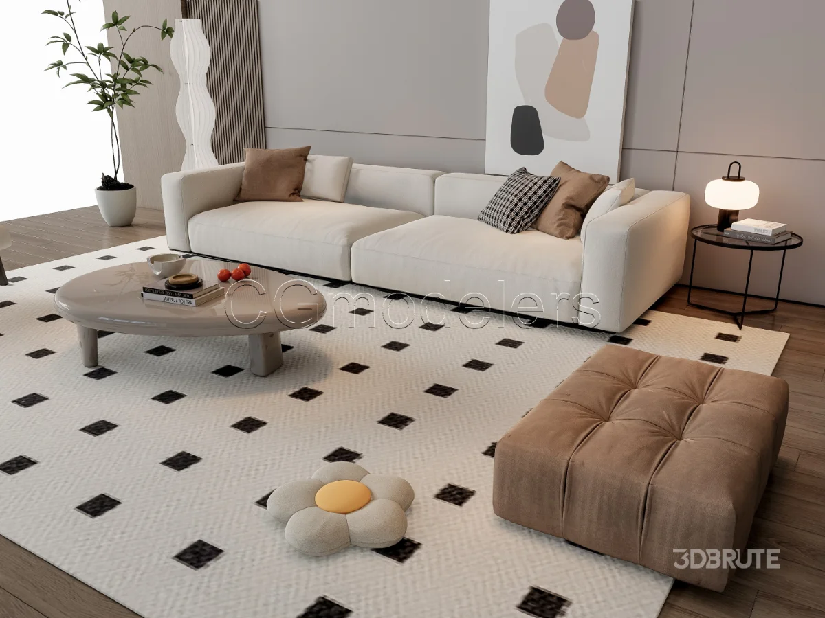 MODERN LUXURY LIVING ROOM SET 19 Image 12