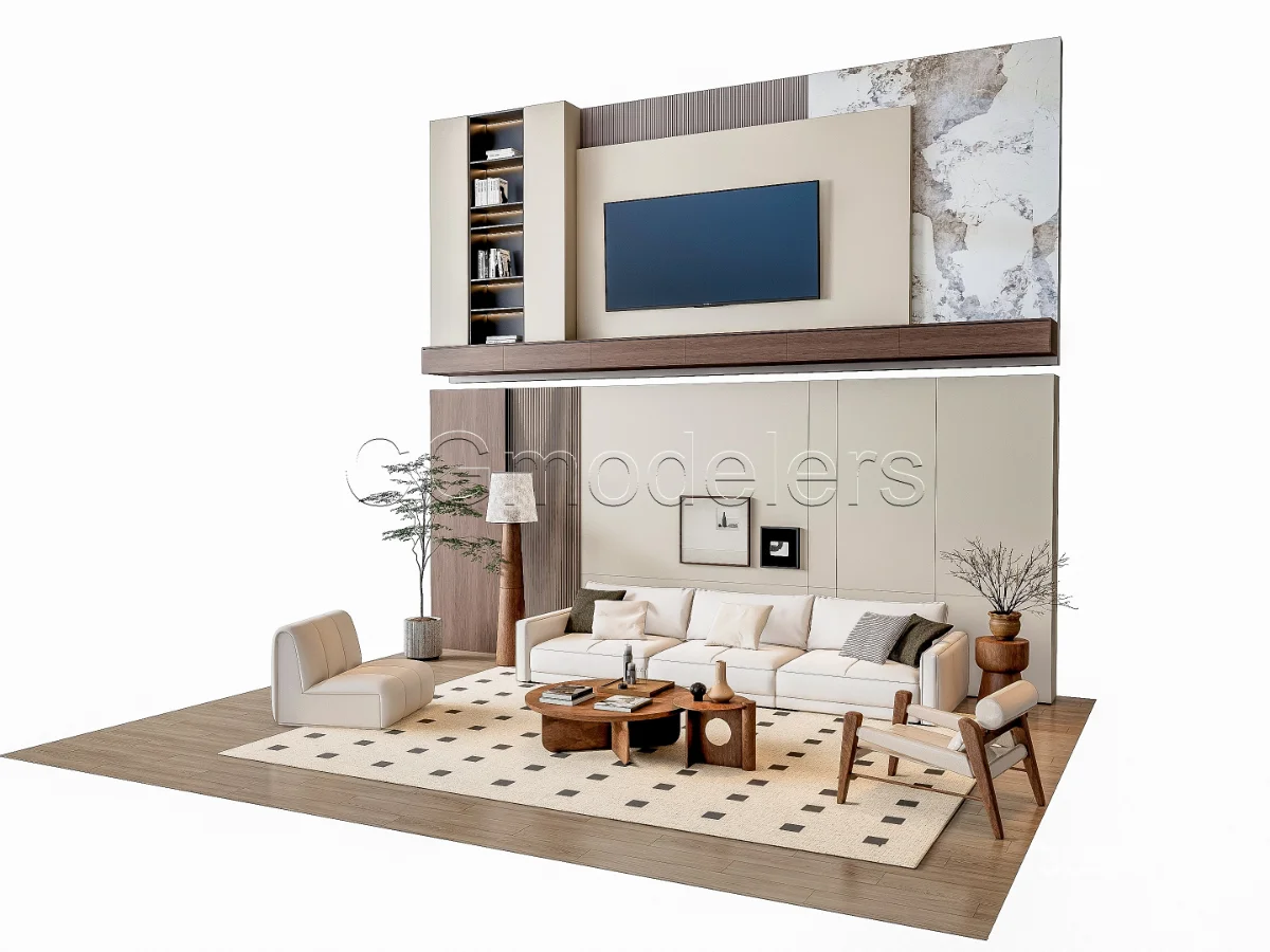 MODERN LUXURY LIVING ROOM SET 6 Image 13