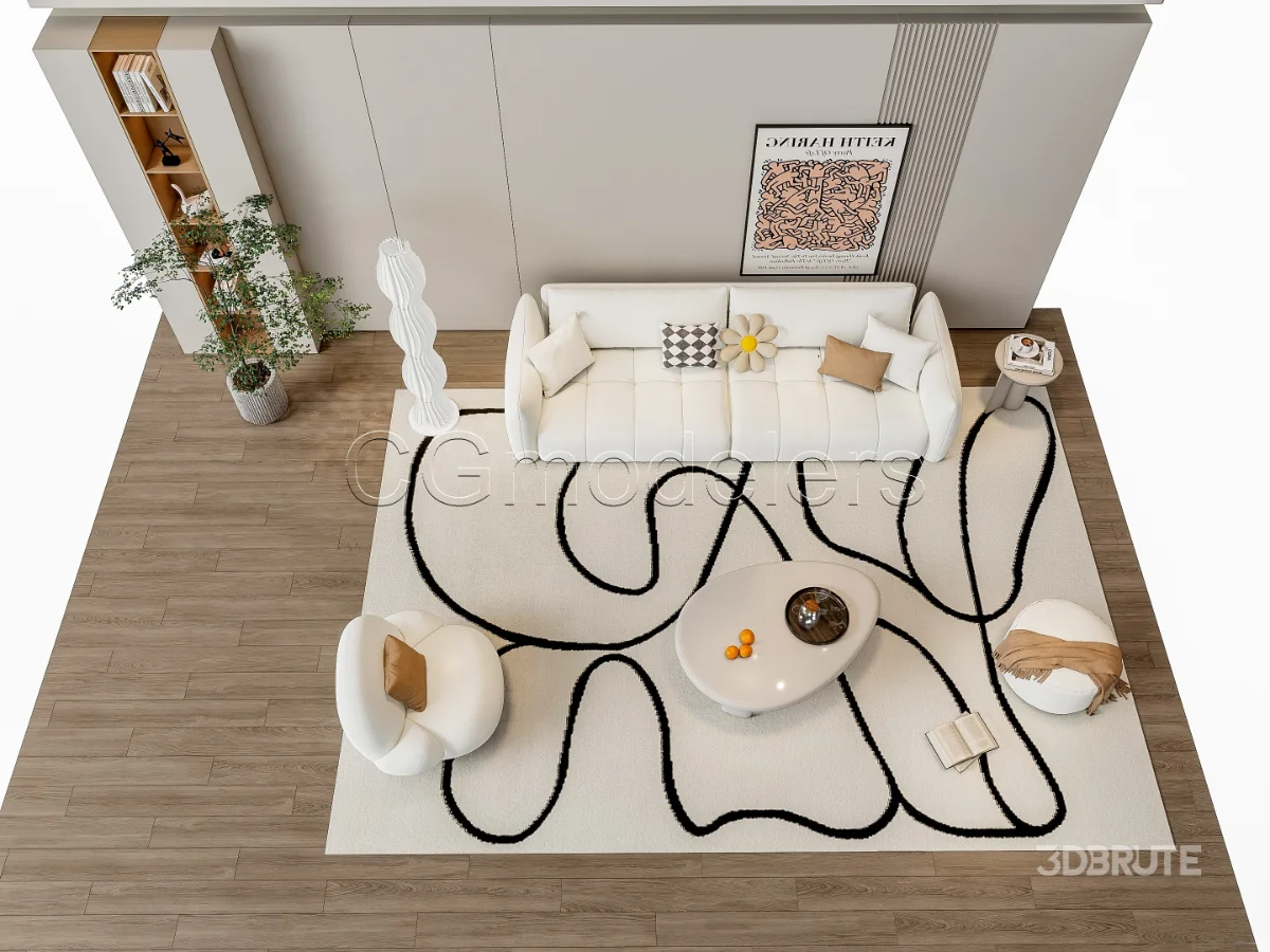 MODERN LUXURY LIVING ROOM SET 5 Image 3