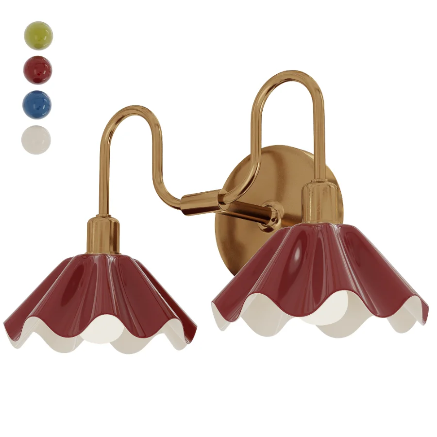 Vintage Brass Double Wall Sconce Image 5