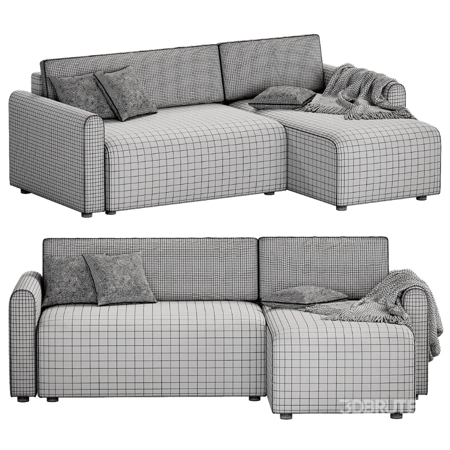 Canape d angle reversible convertible 3 places tissu avec coffre BERLIN Image 6