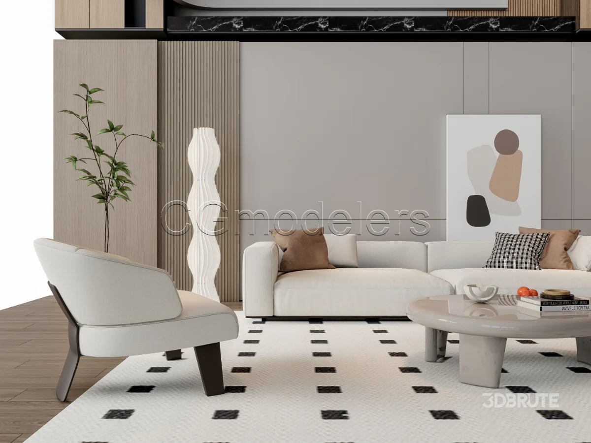 MODERN LUXURY LIVING ROOM SET 19 Image 6