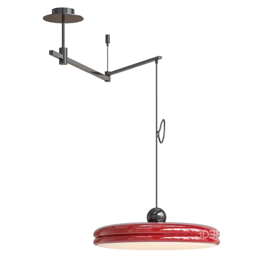 Adjustable Arm Flat Pendant Lamp Image 4