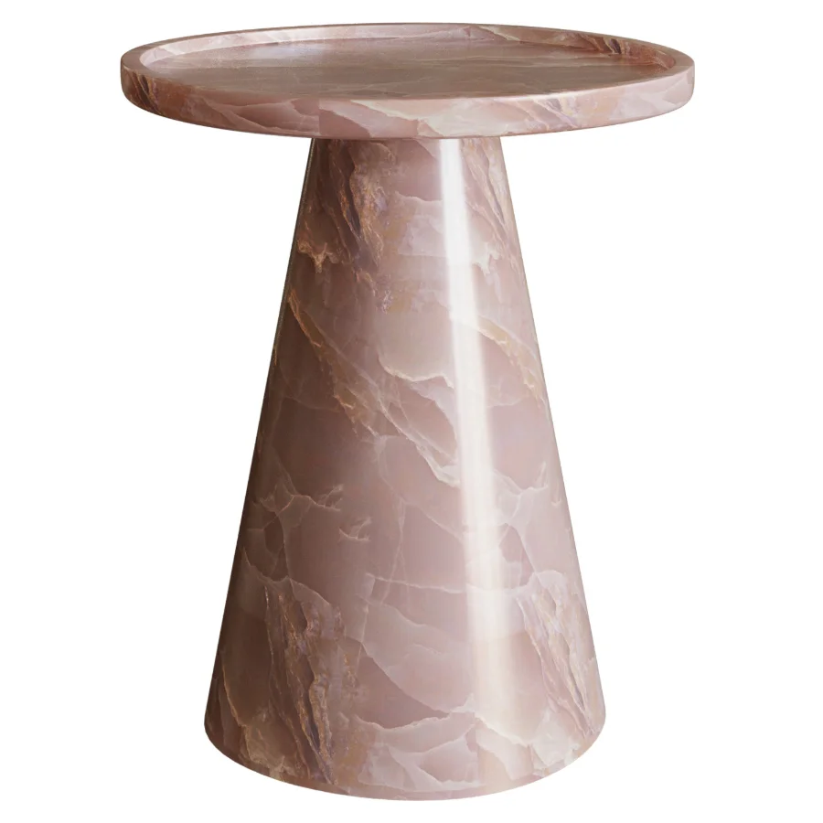 Pink Marble Coffee Table Image 1