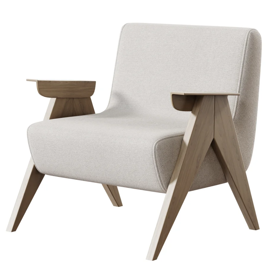 Casual White Lemon Color Emerald Green Arm Chair Image 2