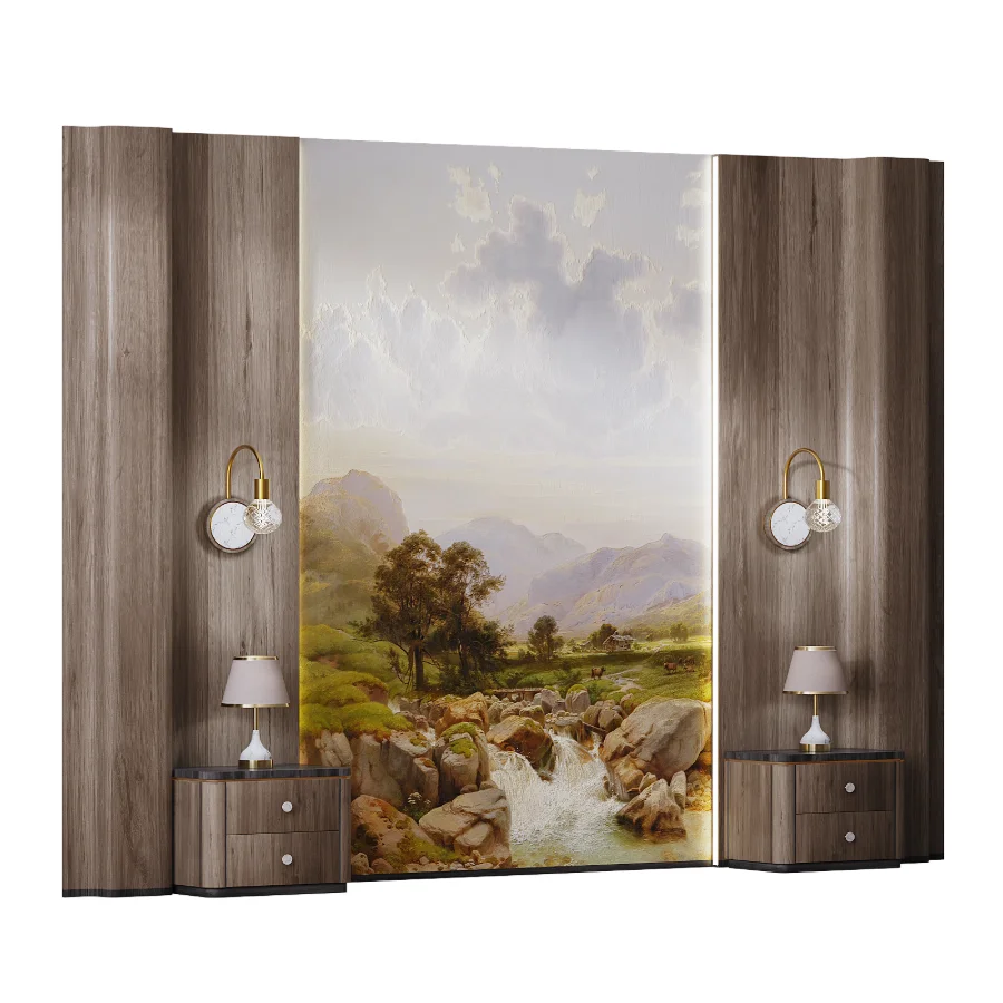 Modern style bedroom headboard set 002 Image 4