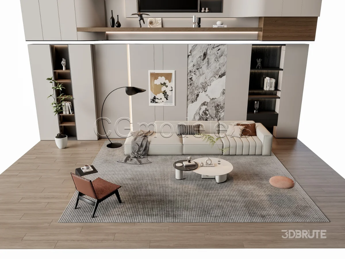 MODERN LUXURY LIVING ROOM SET 13 Image 3