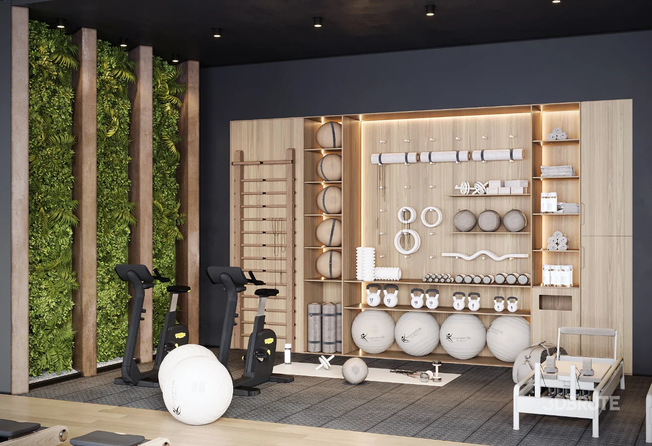 Modern Luxury Home Gym Interior 01 Image 2