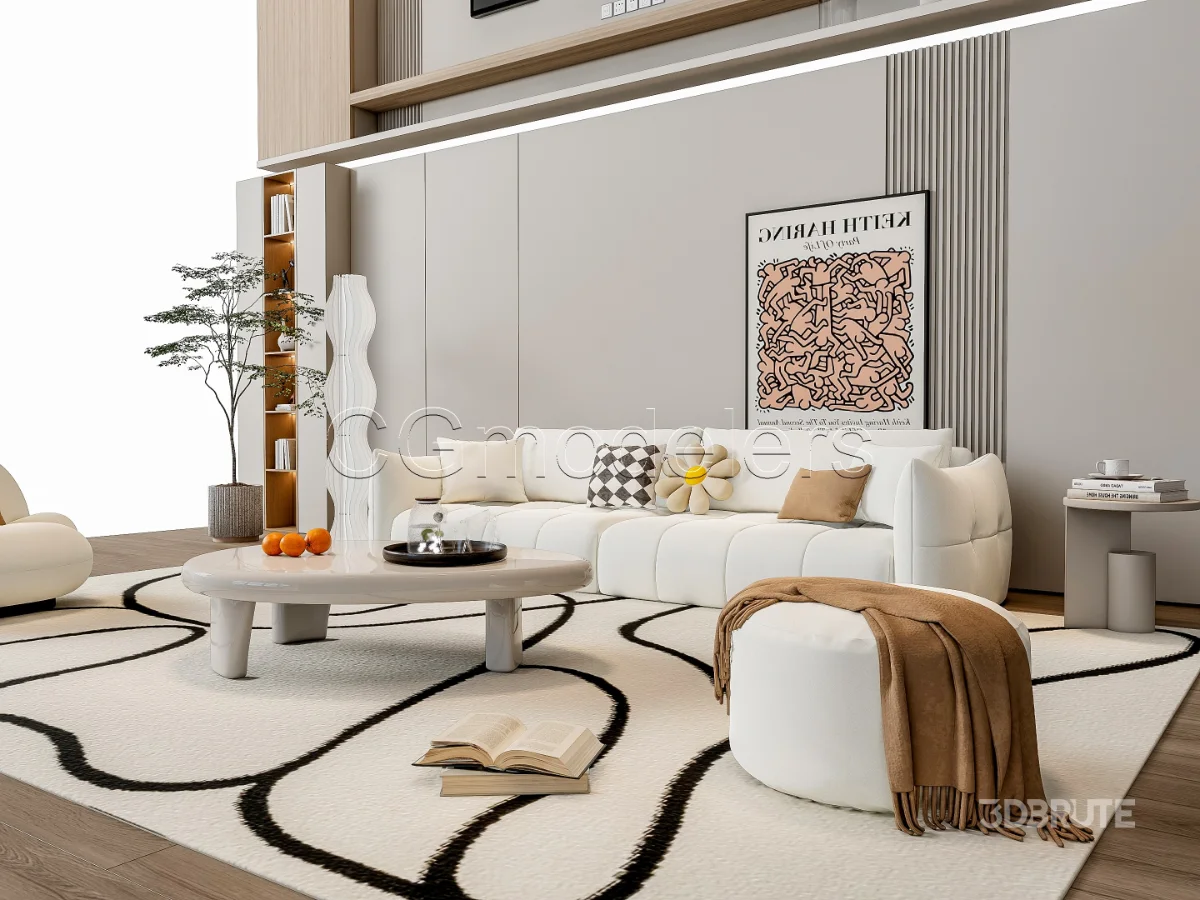 MODERN LUXURY LIVING ROOM SET 5 Image 8