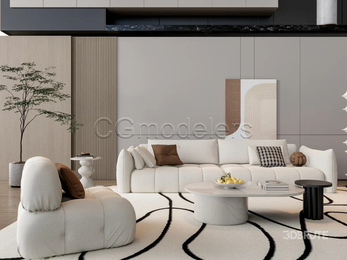 MODERN LUXURY LIVING ROOM SET 20 Image 12