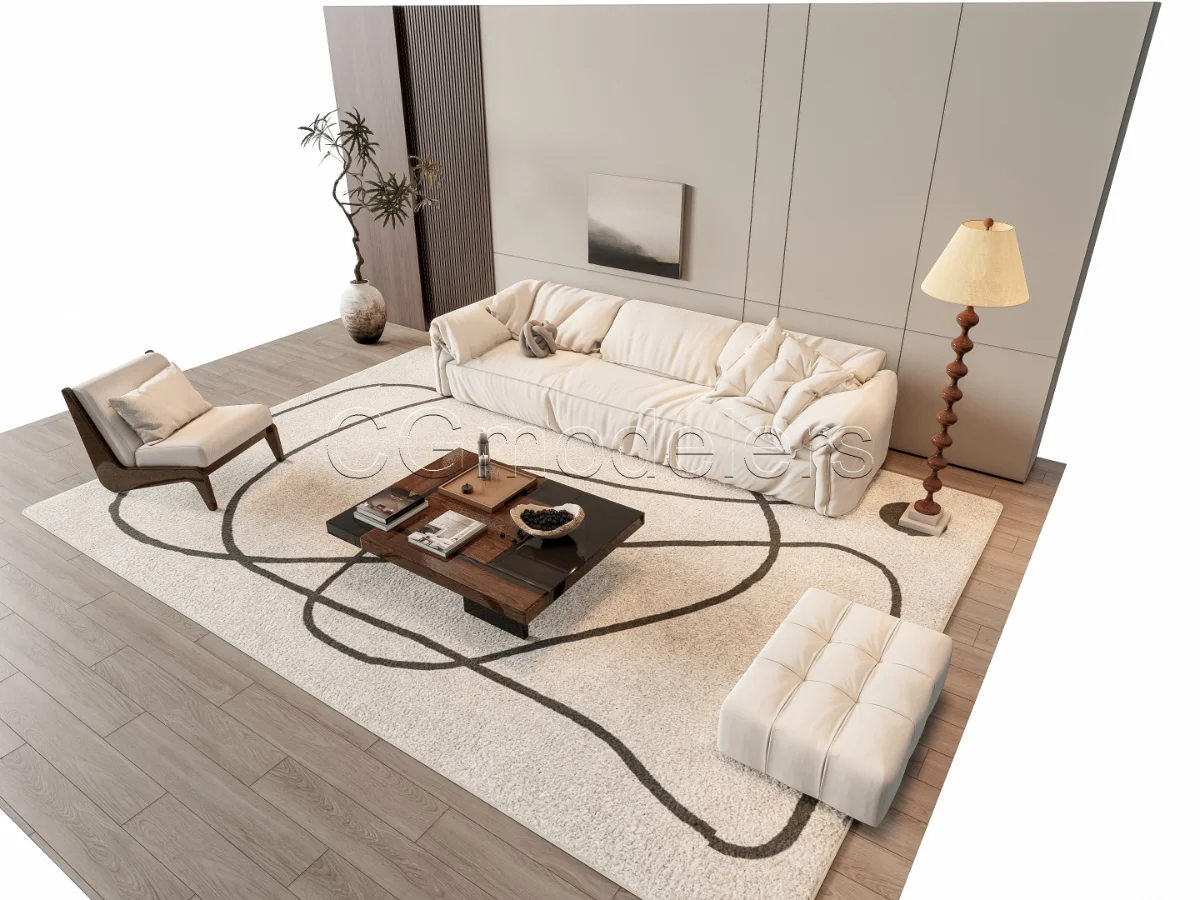 MODERN LUXURY LIVING ROOM SET 7 Image 18