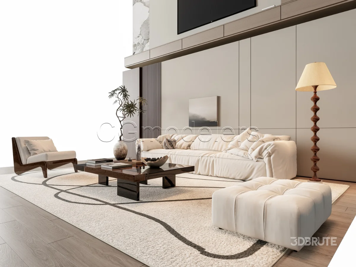 MODERN LUXURY LIVING ROOM SET 7 Image 15