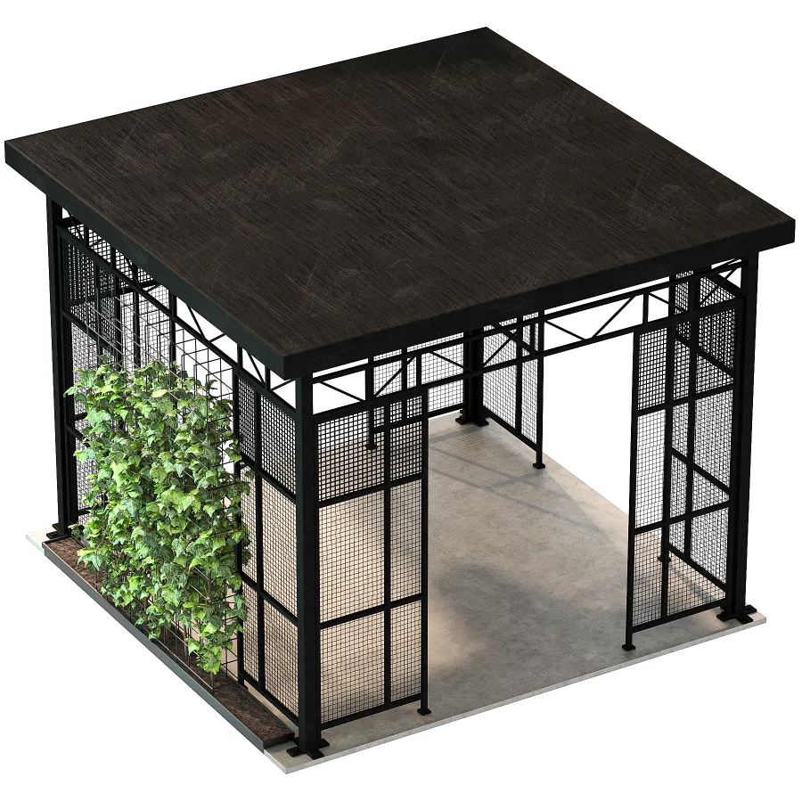 Outdoor Gazebo Metal Pavilion Structure Image 4