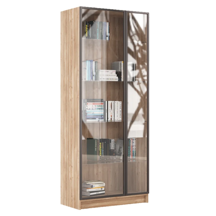 Glass Book Cabinet Image 1