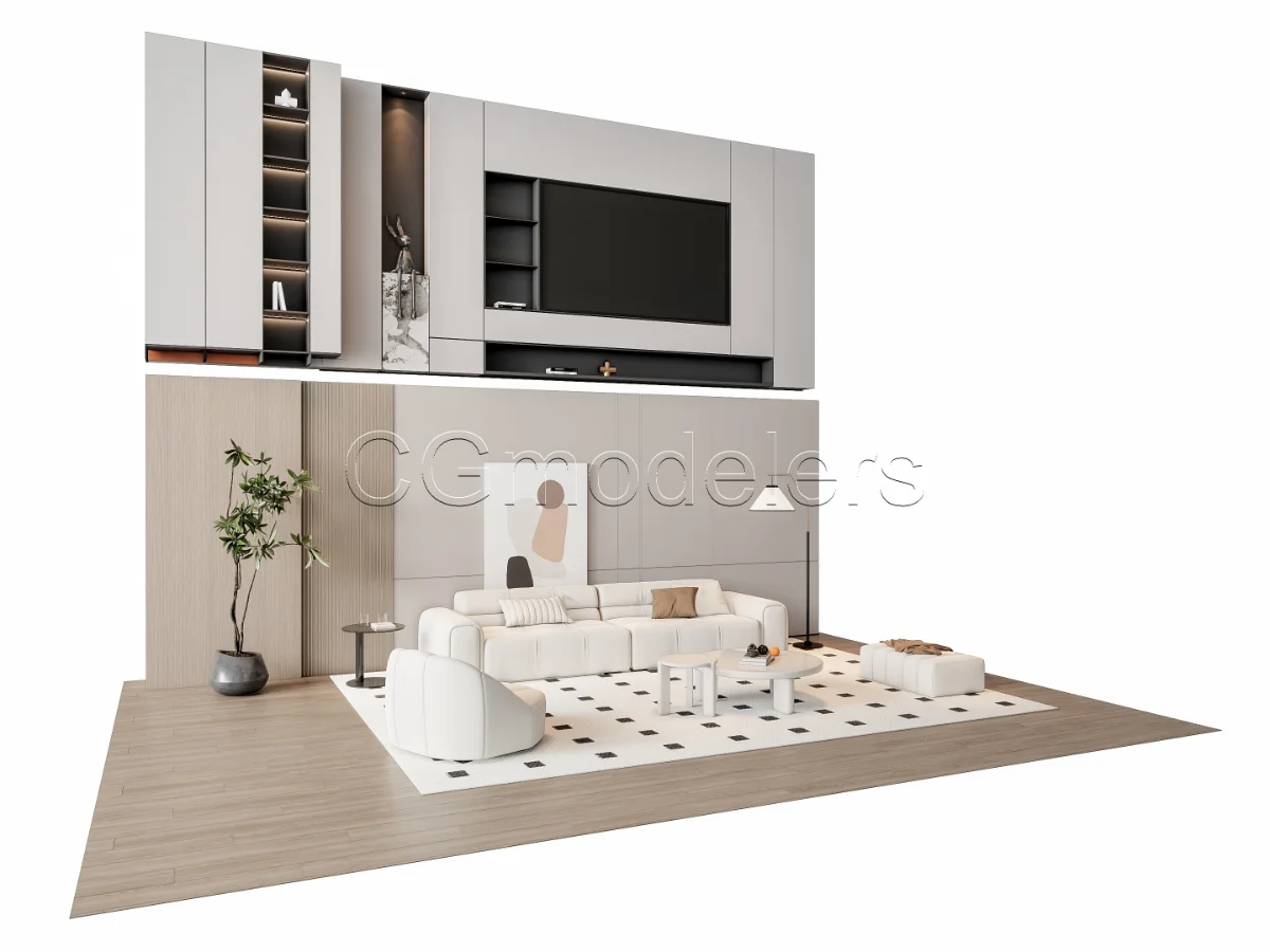 MODERN LUXURY LIVING ROOM SET 9 Image 4