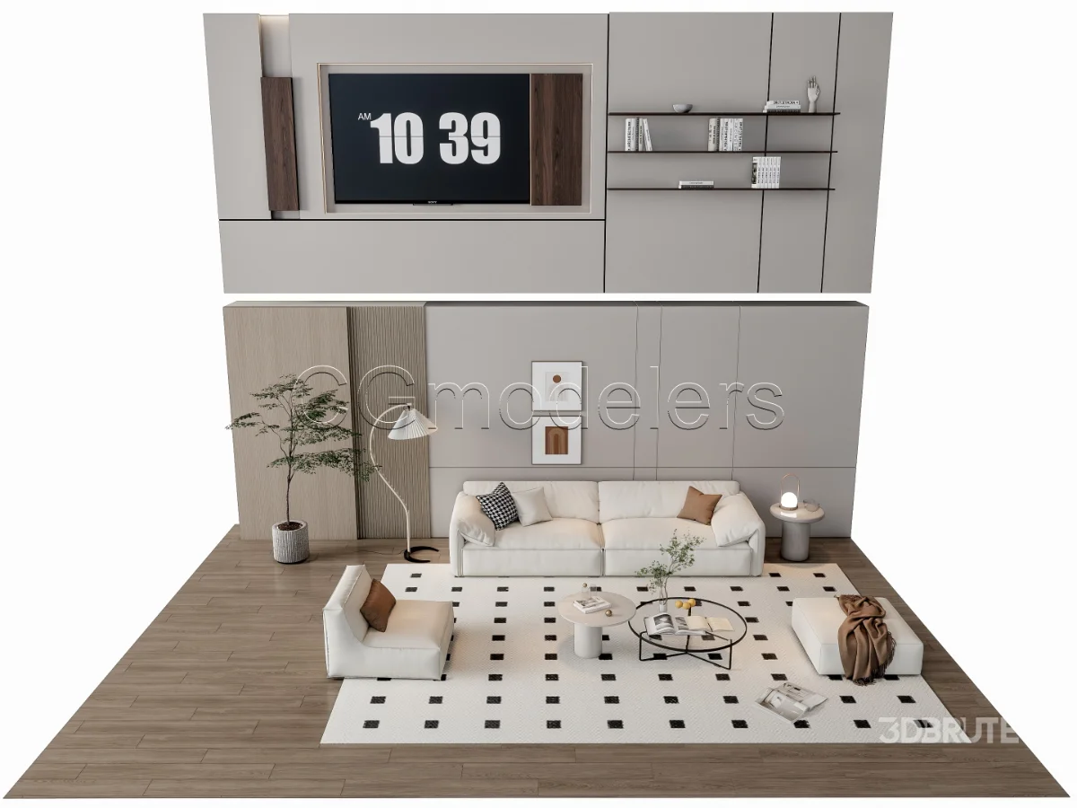 MODERN LUXURY LIVING ROOM SET 14 Image 2