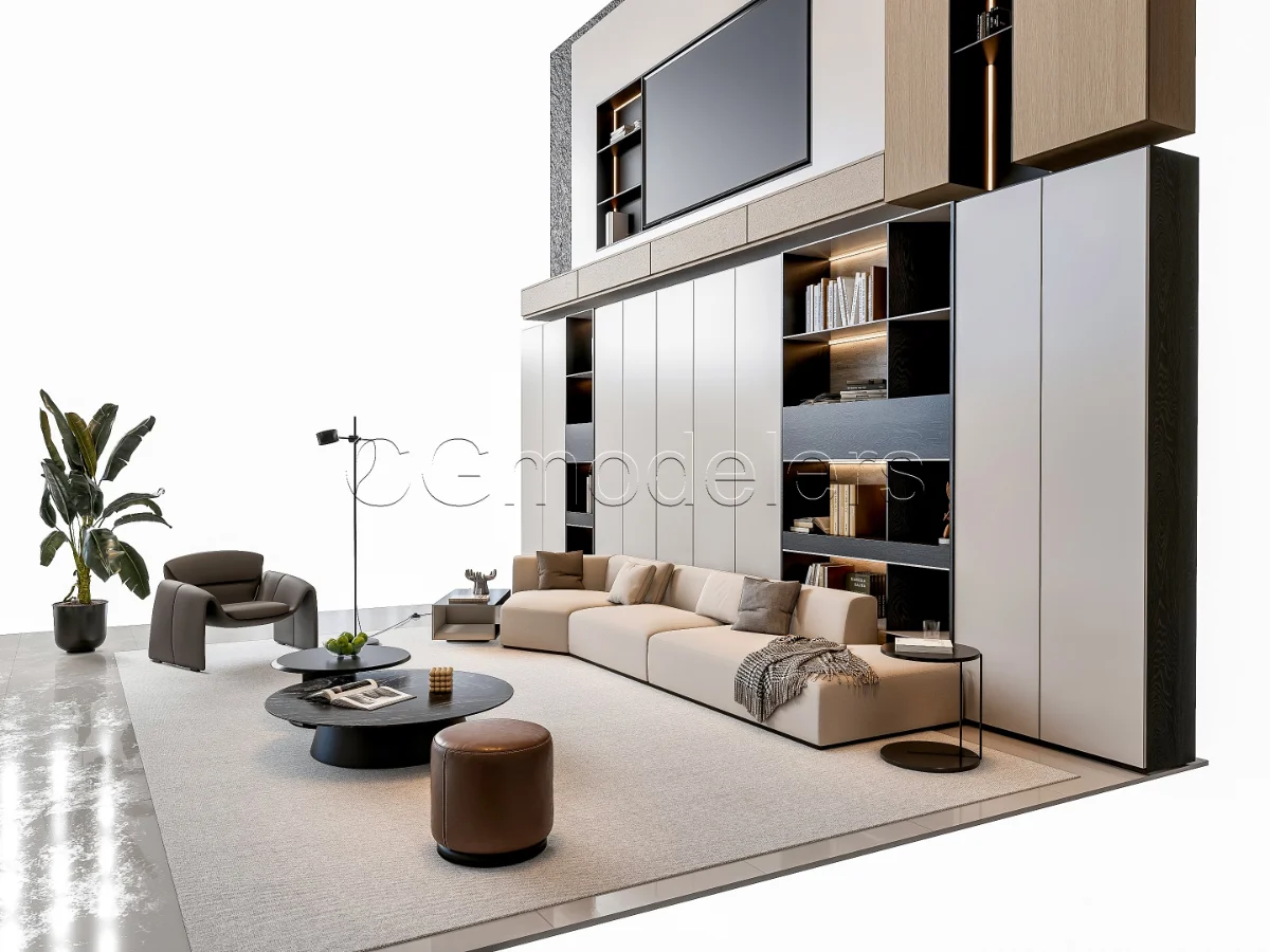 MODERN LUXURY LIVING ROOM SET 4 Image 12
