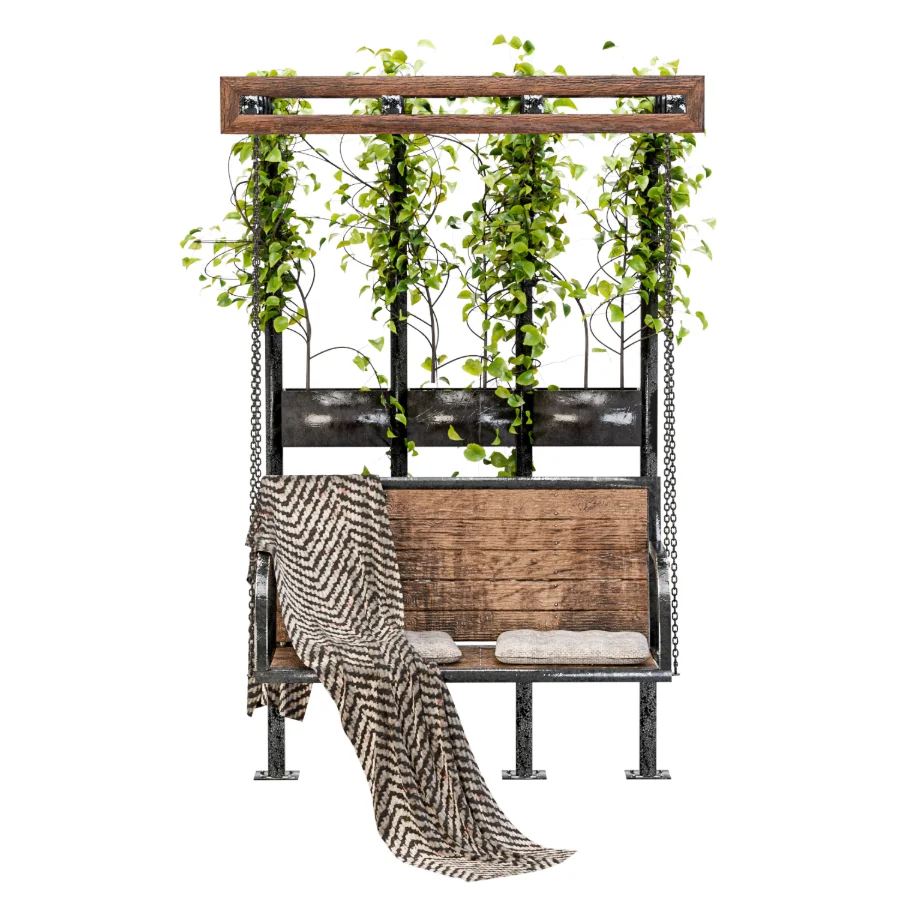 Rustic Garden Swing Lounge Image 5