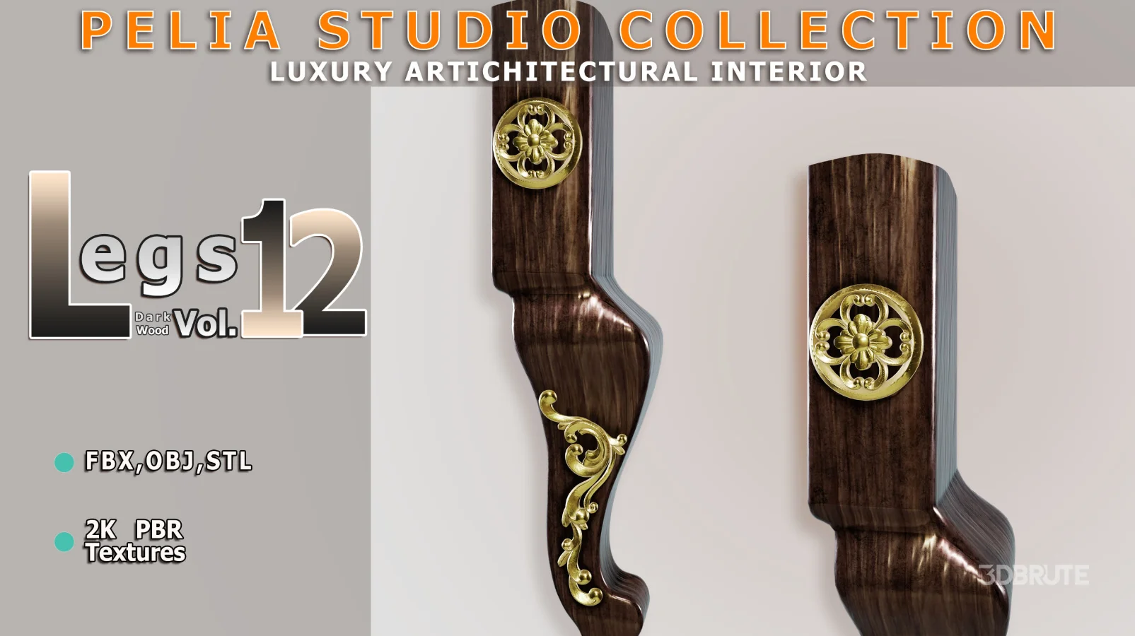 Leg-12-Dark Wood Image 1