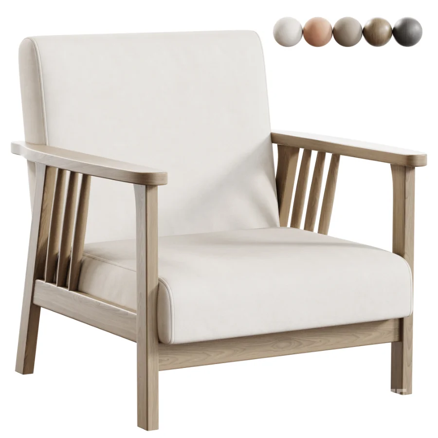 Modern Simple Style Arm Chair Image 1