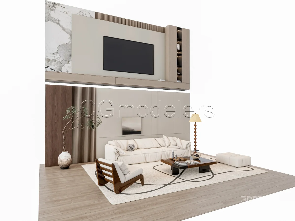 MODERN LUXURY LIVING ROOM SET 7 Image 3