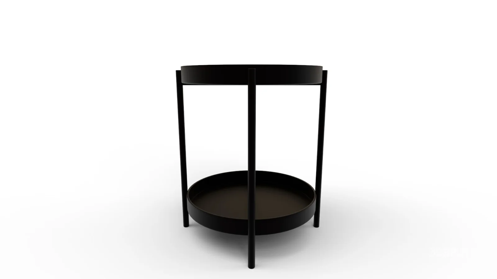Tier Round Storage Side Table End Table Image 3